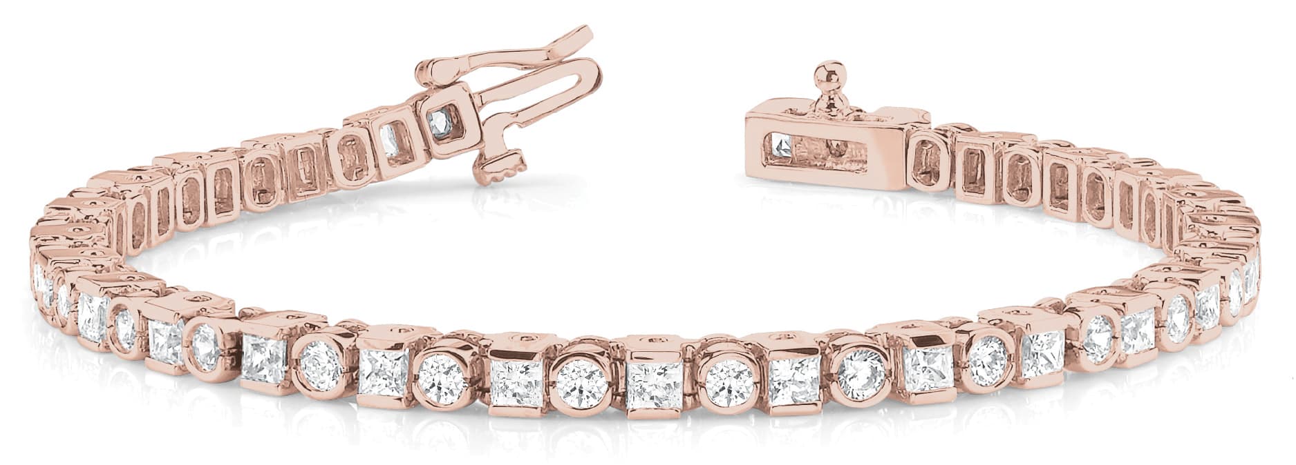 Bracelet (5.07 ct. tw.), Front view in rose gold