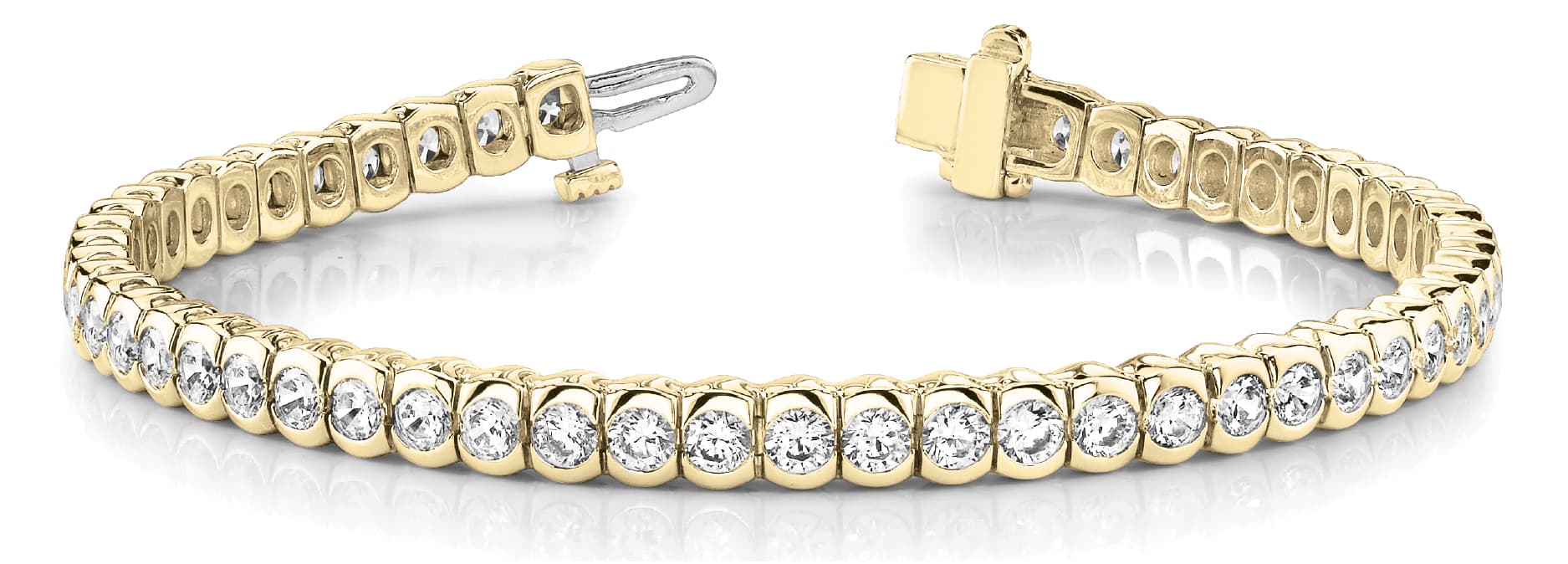 Bracelet (3 ct. tw.), Front view in yellow gold