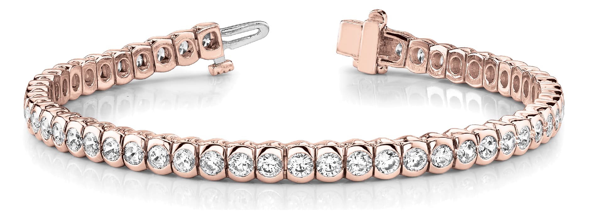 Bracelet (4 ct. tw.), Front view in rose gold
