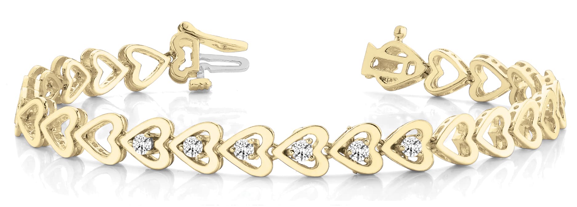 Bracelet (1/2 ct. tw.), Front view in yellow gold