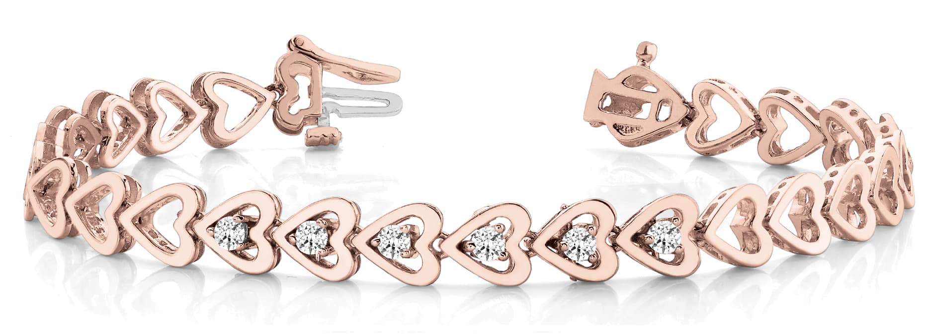 Bracelet (1/2 ct. tw.), Front view in rose gold