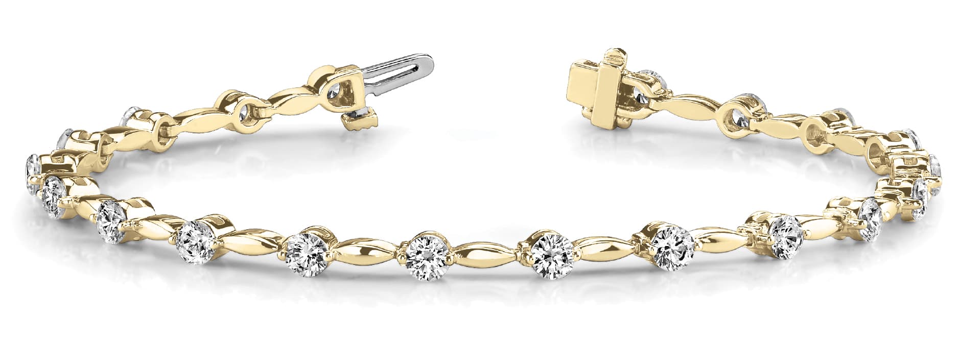 Bracelet (2 ct. tw.), Front view in yellow gold