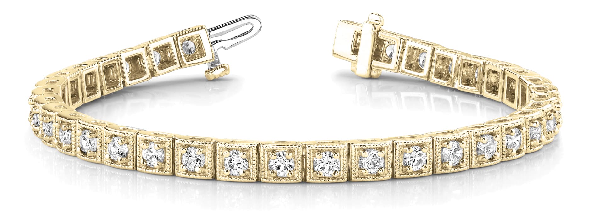 Bracelet (2 ct. tw.), Front view in yellow gold