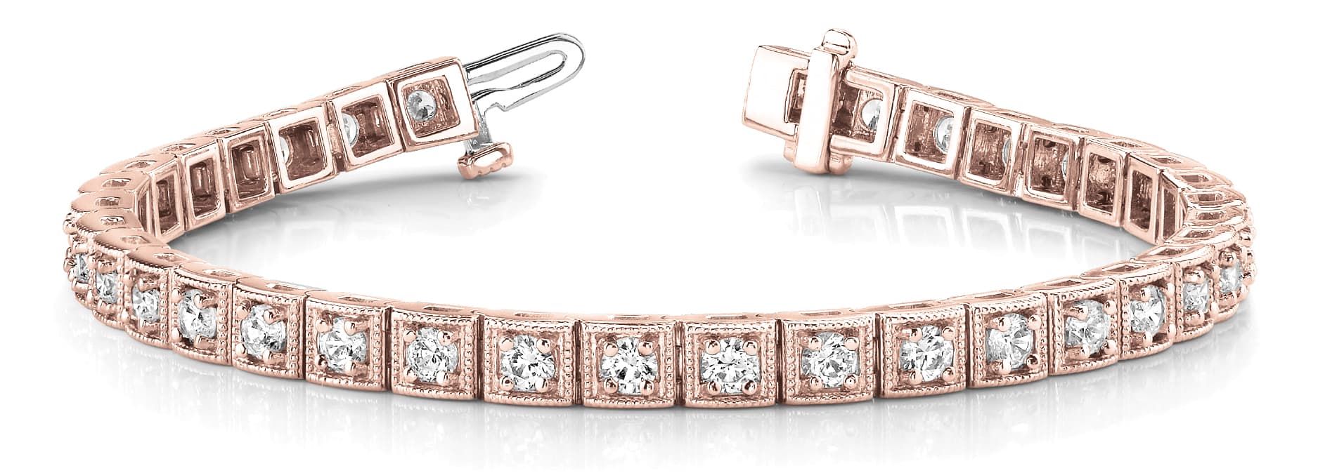 Bracelet (2 ct. tw.), Front view in rose gold
