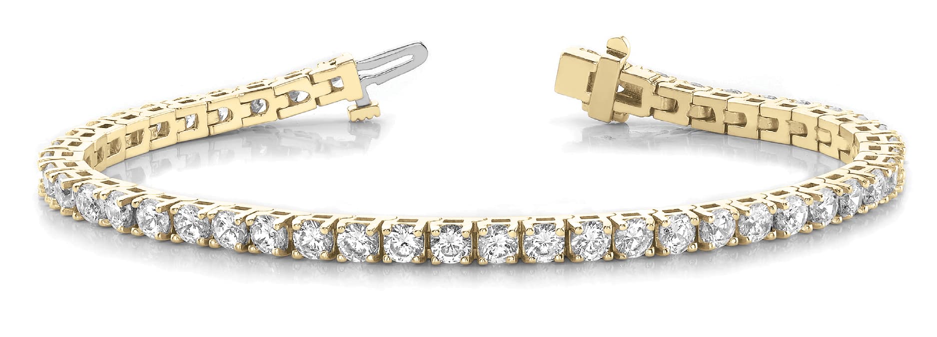 Bracelet (4 ct. tw.), Front view in yellow gold