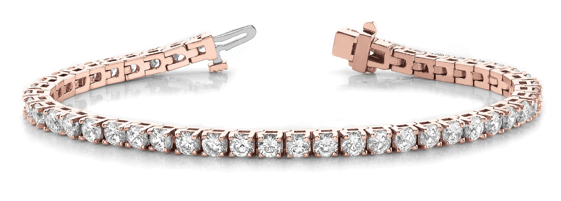 Bracelet (5 ct. tw.), Front view in rose gold