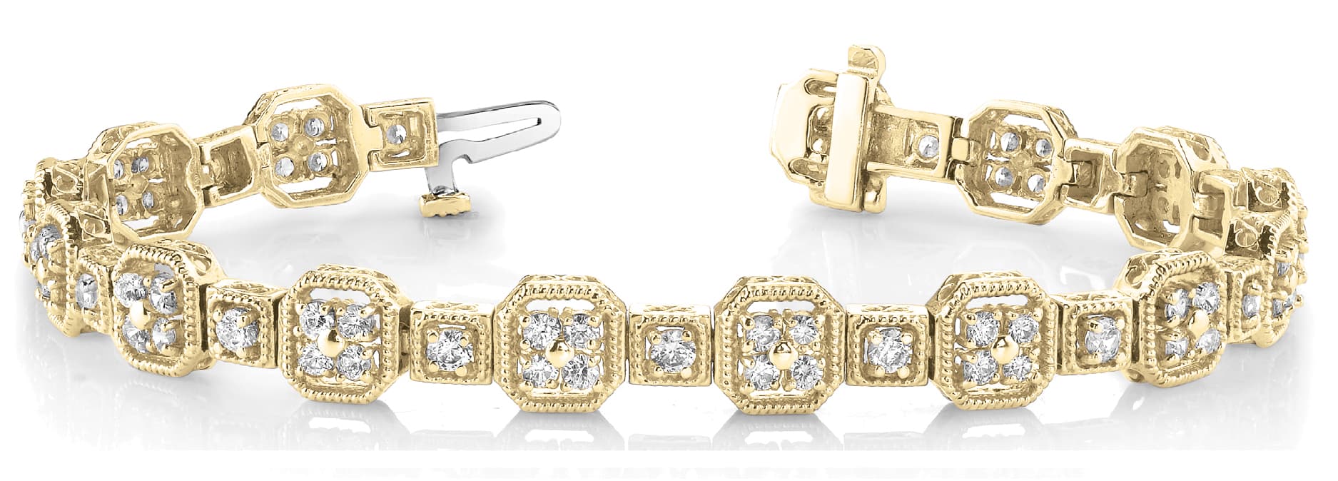 Bracelet (2 ct. tw.), Front view in yellow gold
