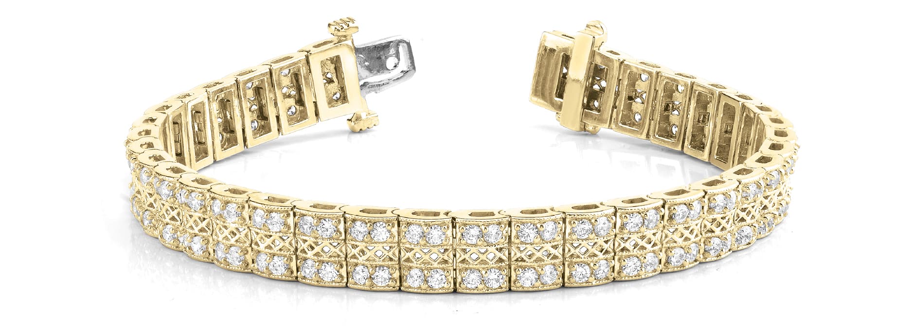 Bracelet (2 ct. tw.), Front view in yellow gold