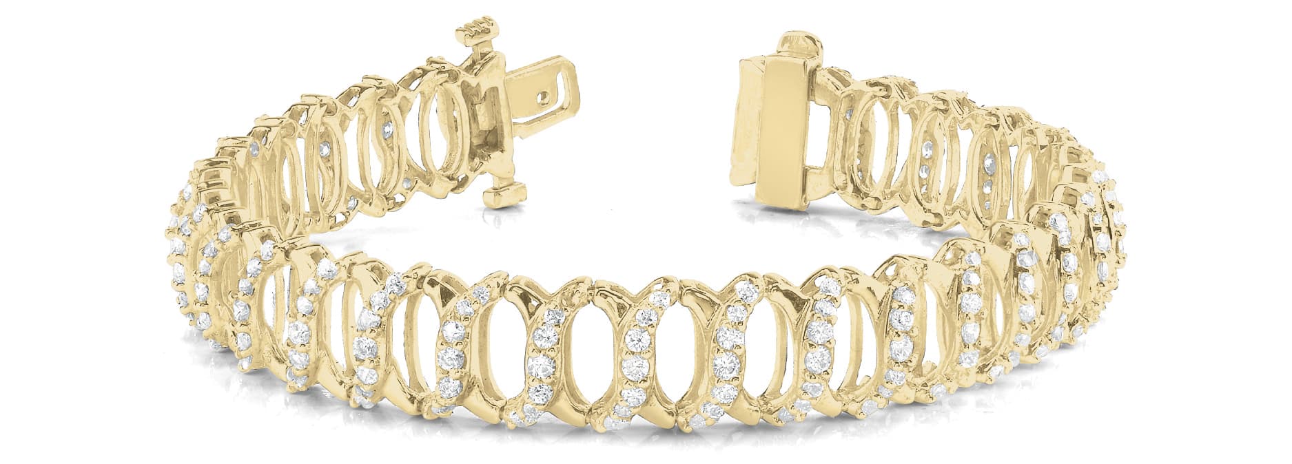 Link Bracelet (5 ct. tw.), Front view in yellow gold