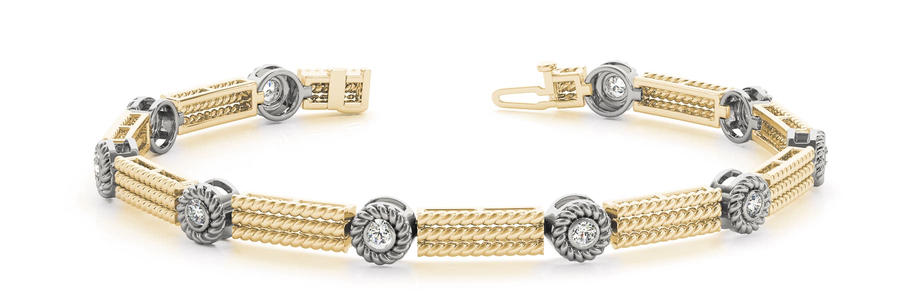 Bracelet (0.7 ct. tw.), Front view in yellow gold