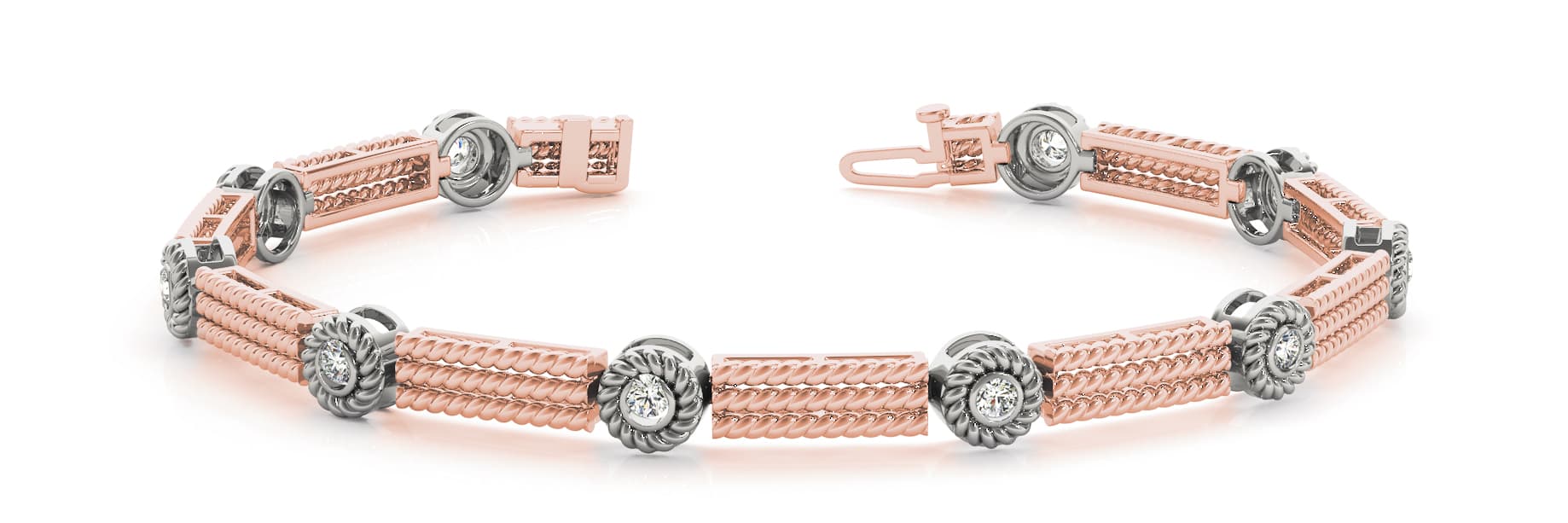 Bracelet (0.7 ct. tw.), Front view in rose gold