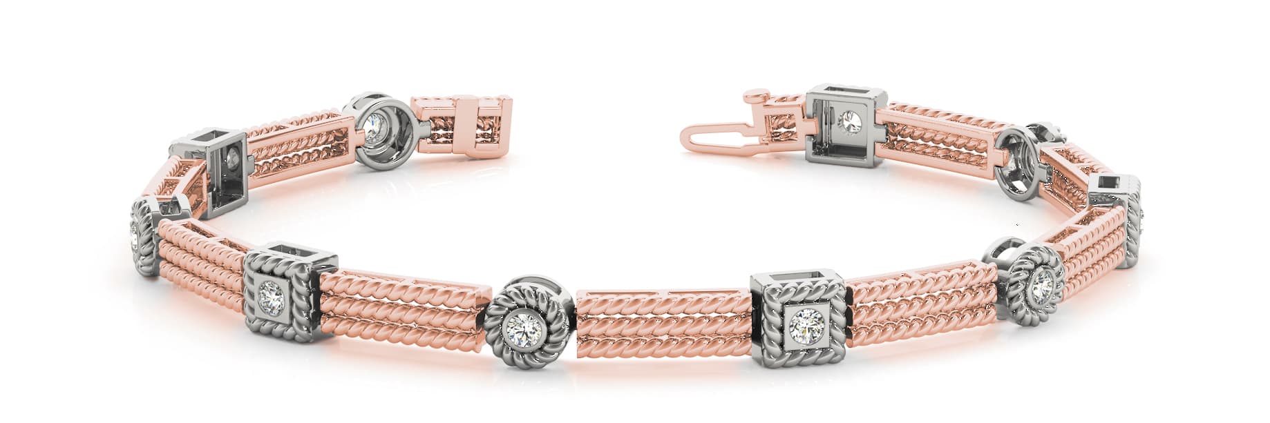 Bracelet (0.7 ct. tw.), Front view in rose gold