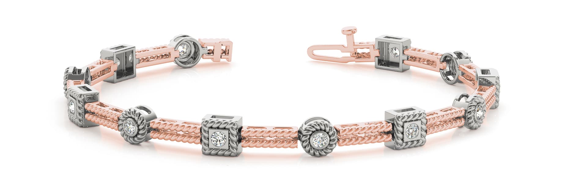 Bracelet (0.42 ct. tw.), Front view in rose gold