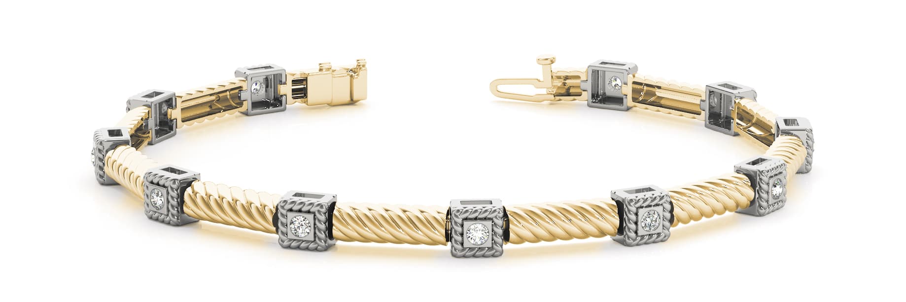 Bracelet (0.22 ct. tw.), Front view in yellow gold