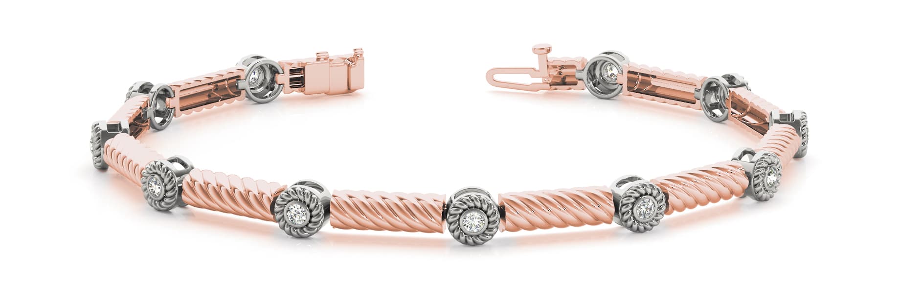 Bracelet (0.22 ct. tw.), Front view in rose gold