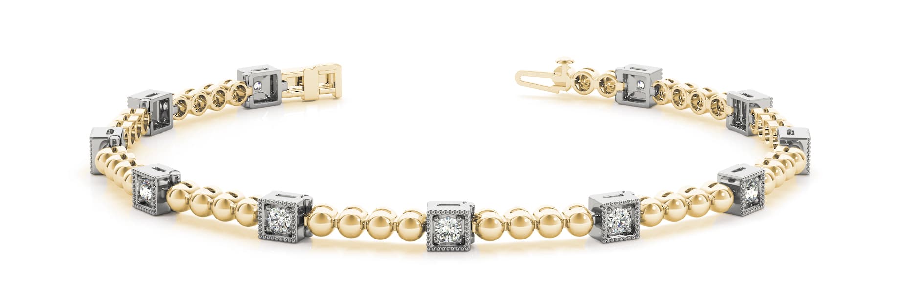 Bracelet (0.22 ct. tw.), Front view in yellow gold