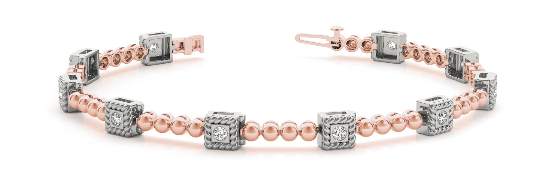 Bracelet (0.2 ct. tw.), Front view in rose gold