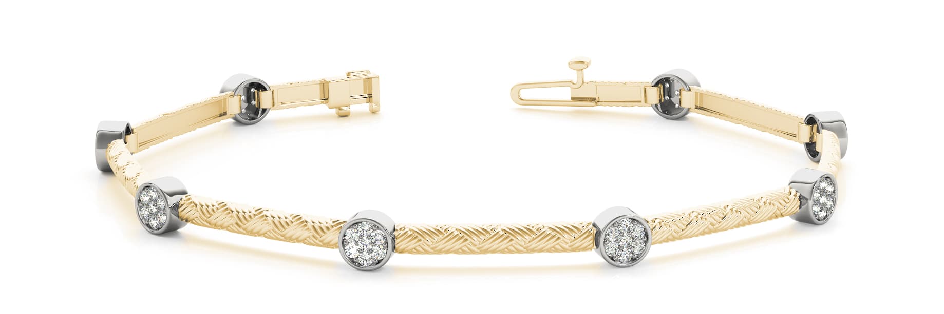 Bracelet (0.42 ct. tw.), Front view in yellow gold