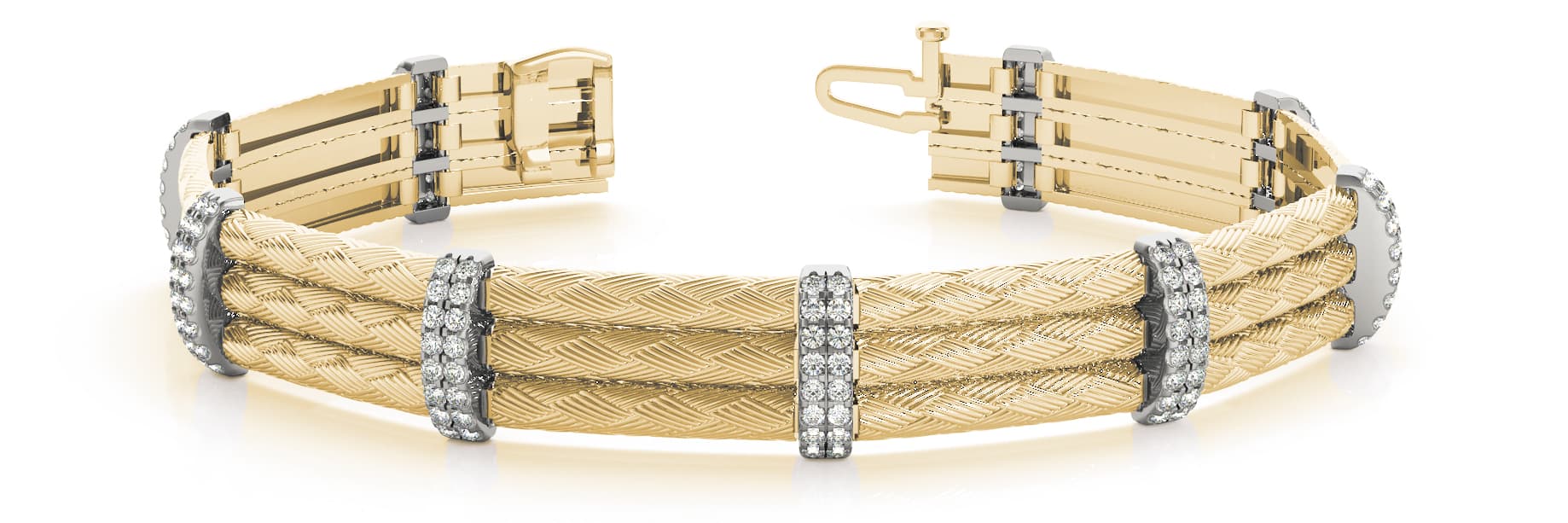 Bracelet (1.44 ct. tw.), Front view in yellow gold