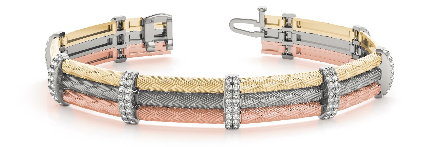 Bracelet (1.44 ct. tw.), Front view in rose gold