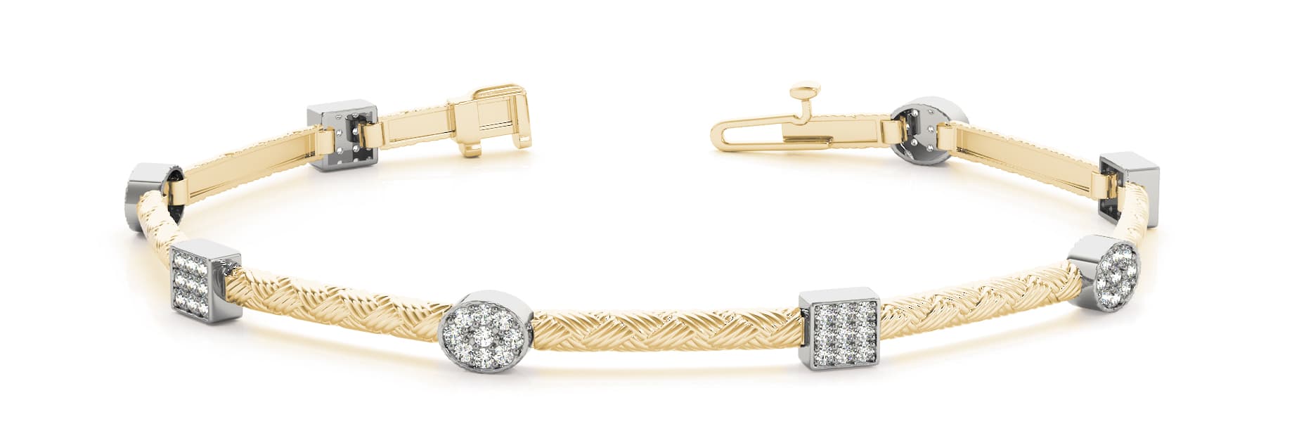 Bracelet (0.54 ct. tw.), Front view in yellow gold