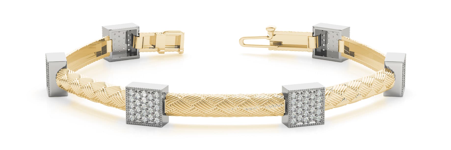 Bracelet (1.03 ct. tw.), Front view in yellow gold