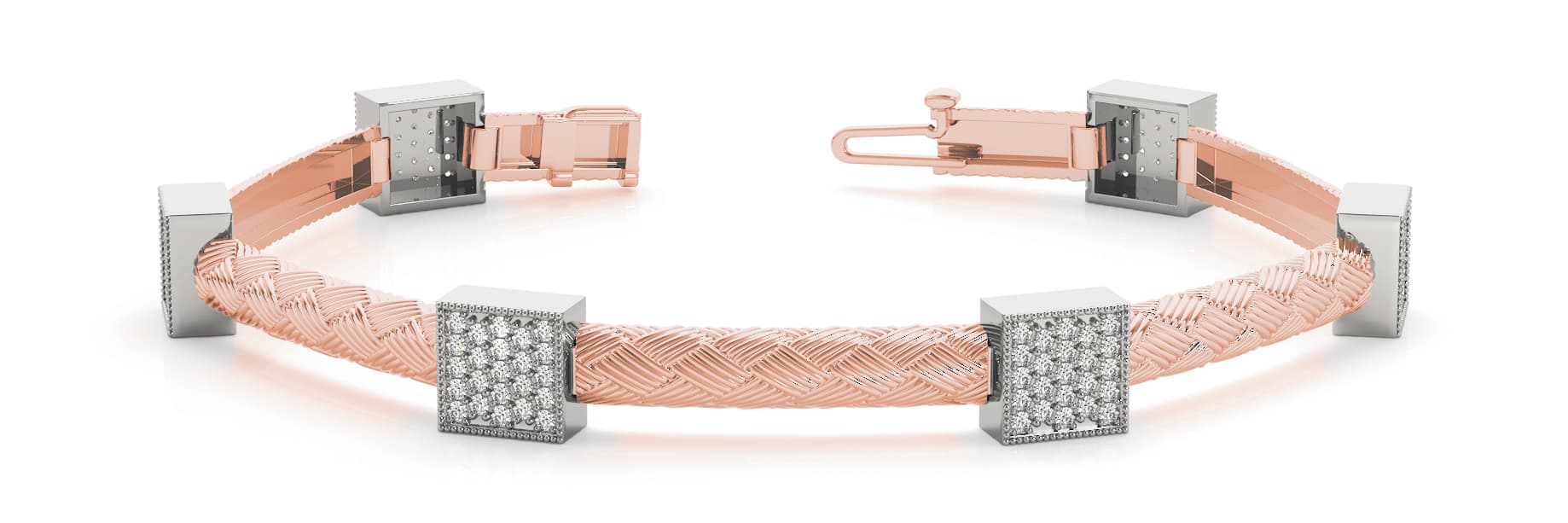 Bracelet (1.03 ct. tw.), Front view in rose gold