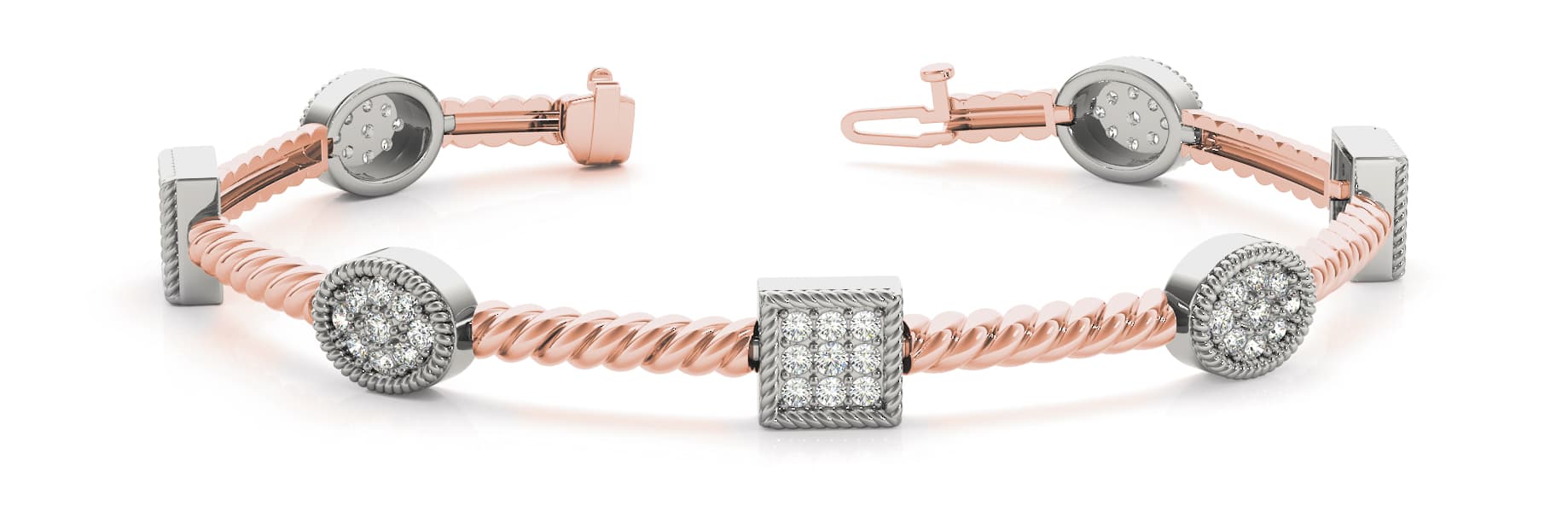 Bracelet (1 1/8 ct. tw.), Front view in rose gold