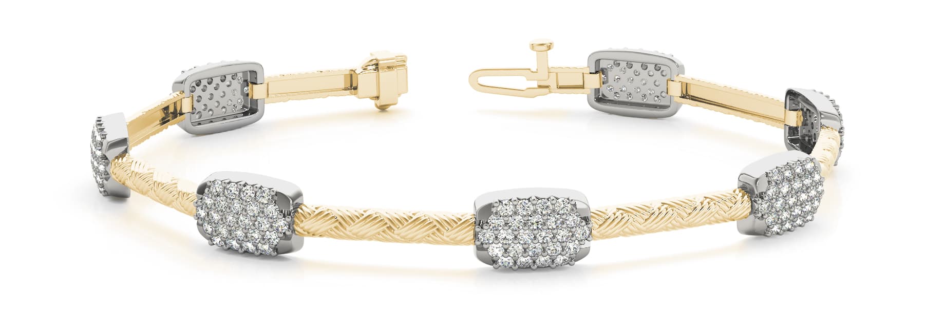 Bracelet (1 2/3 ct. tw.), Front view in yellow gold
