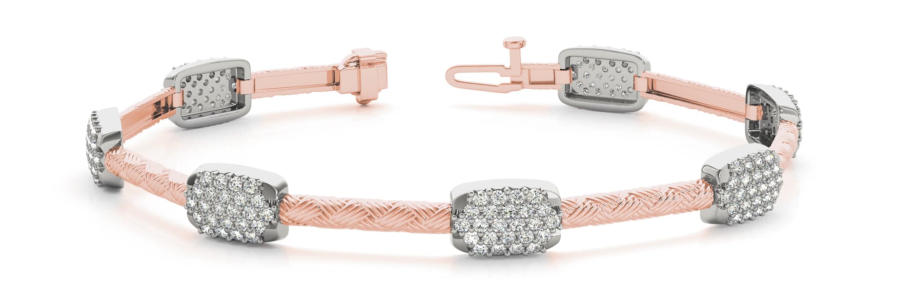 Bracelet (1 2/3 ct. tw.), Front view in rose gold