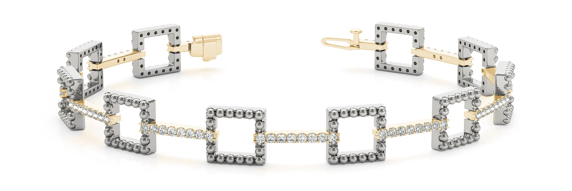 Bracelet (0.82 ct. tw.), Front view in yellow gold