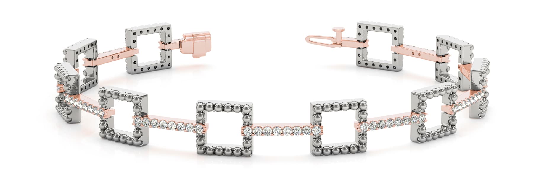 Bracelet (0.82 ct. tw.), Front view in rose gold