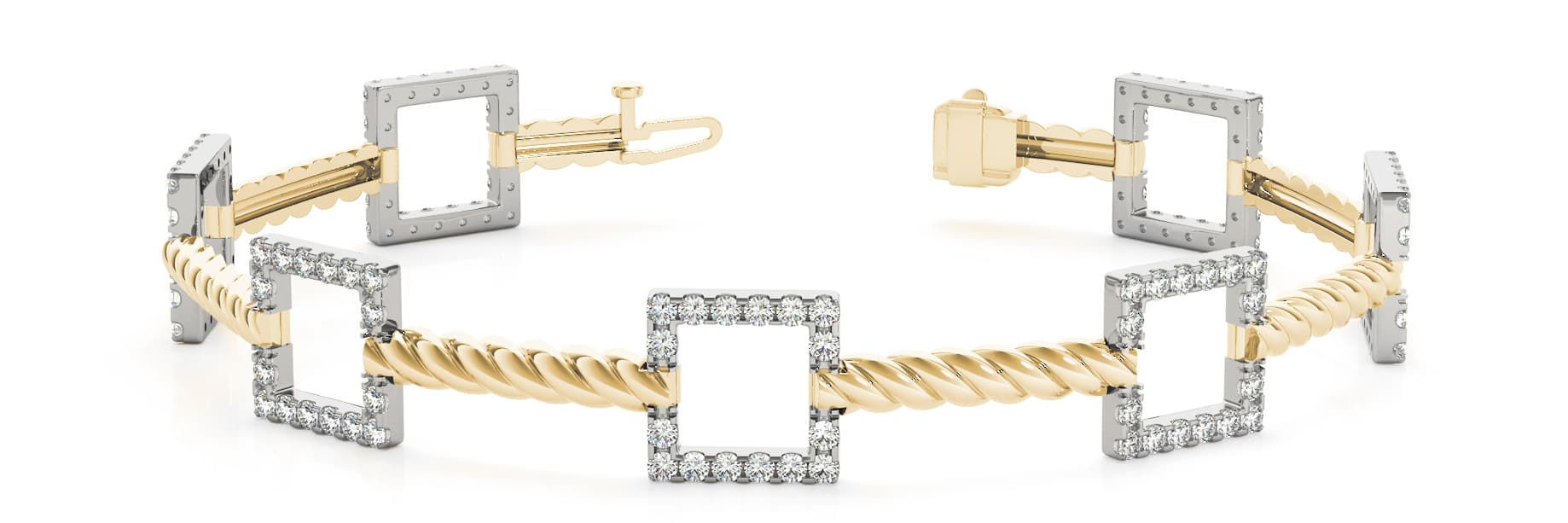 Bracelet (1 1/8 ct. tw.), Front view in yellow gold