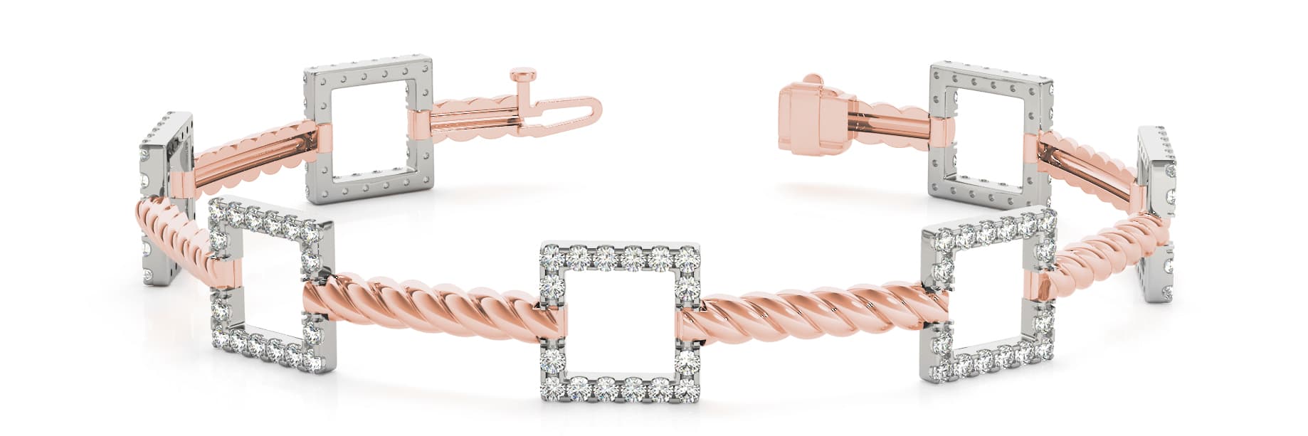 Bracelet (1 1/8 ct. tw.), Front view in rose gold