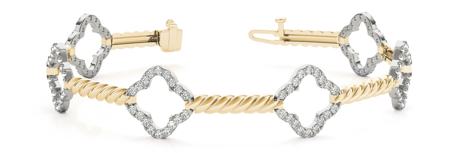 Bracelet (1.08 ct. tw.), Front view in yellow gold