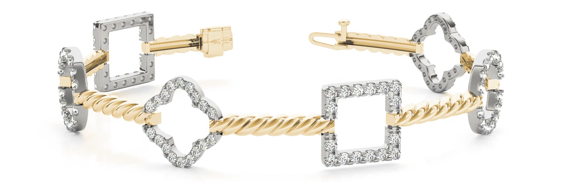 Bracelet (1 ct. tw.), Front view in yellow gold