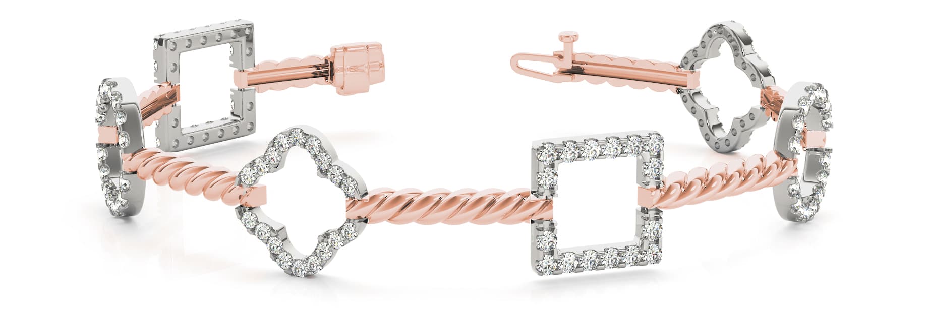 Bracelet (1 ct. tw.), Front view in rose gold