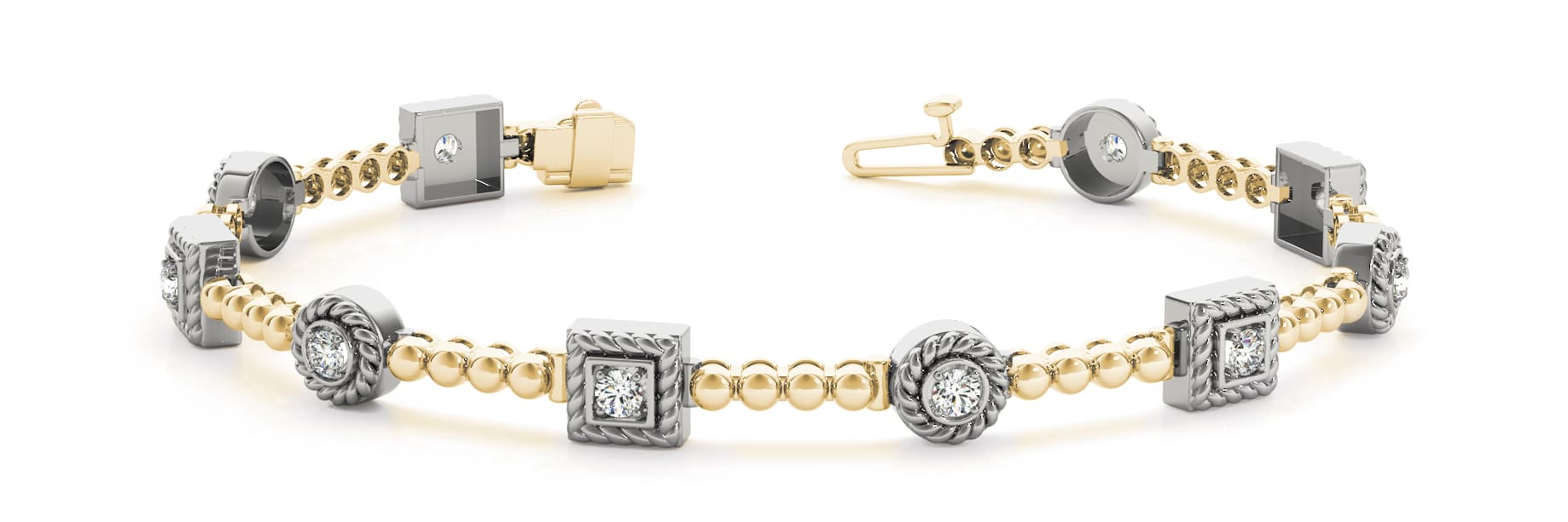 Bracelet (1/2 ct. tw.), Front view in yellow gold