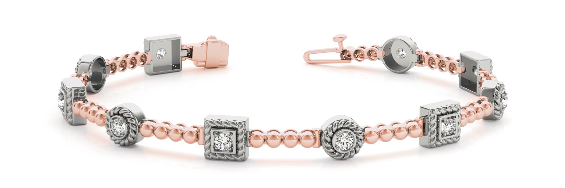 Bracelet (1/2 ct. tw.), Front view in rose gold
