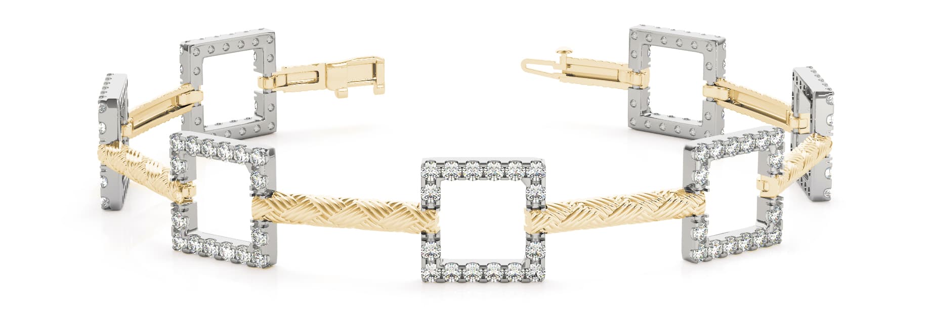 Bracelet (1 1/8 ct. tw.), Front view in yellow gold