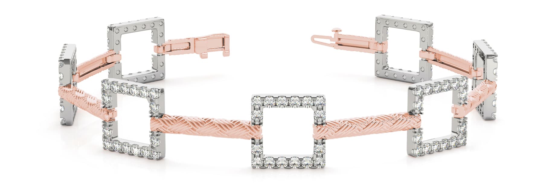Bracelet (1 1/8 ct. tw.), Front view in rose gold