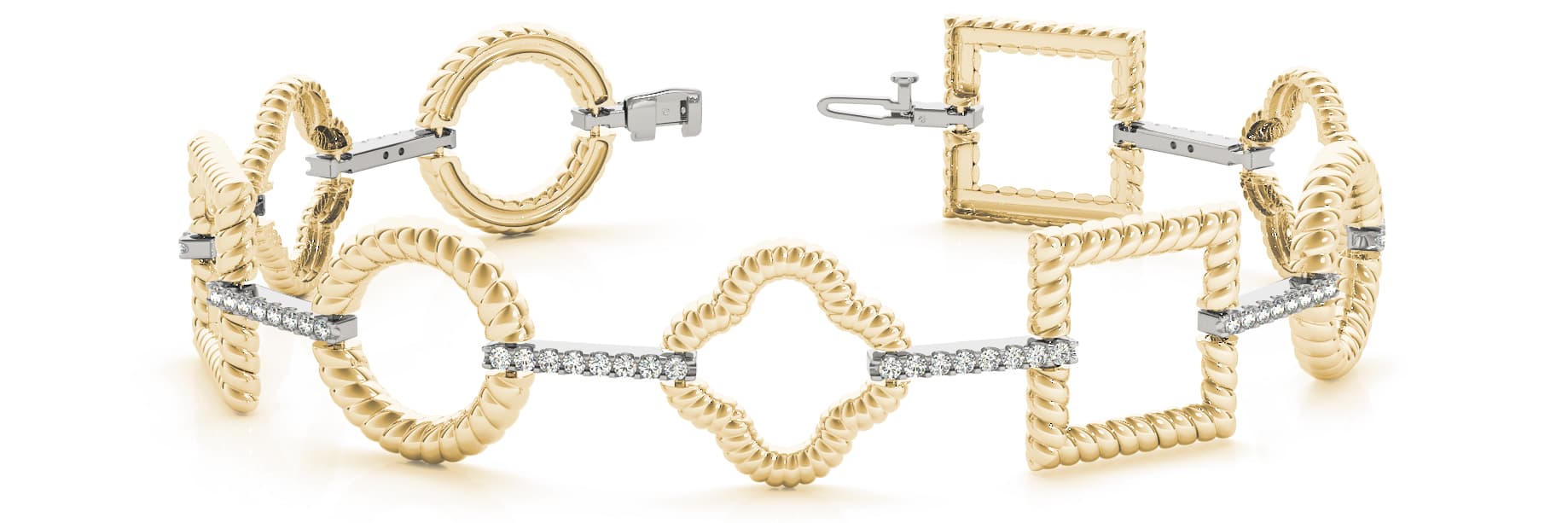 Bracelet (3/4 ct. tw.), Front view in yellow gold