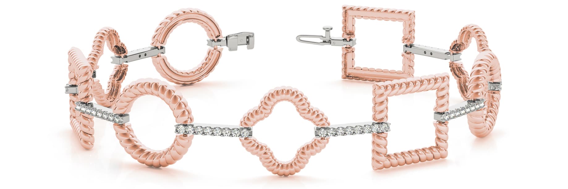 Bracelet (3/4 ct. tw.), Front view in rose gold