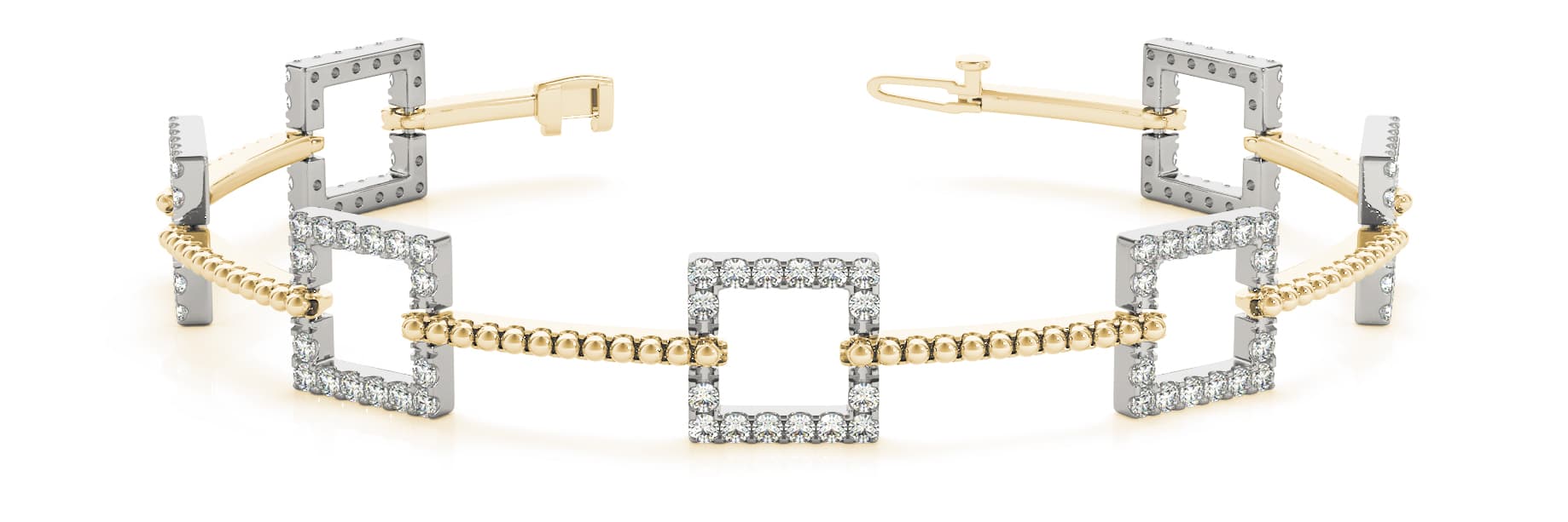 Bracelet (1 1/8 ct. tw.), Front view in yellow gold