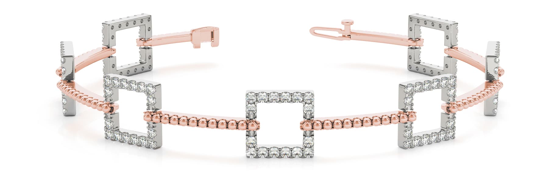 Bracelet (1 1/8 ct. tw.), Front view in rose gold