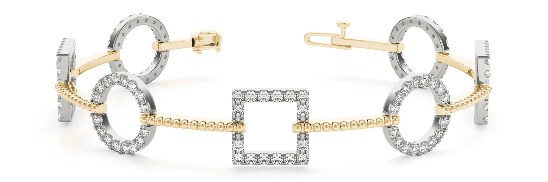 Bracelet (1 1/8 ct. tw.), Front view in yellow gold
