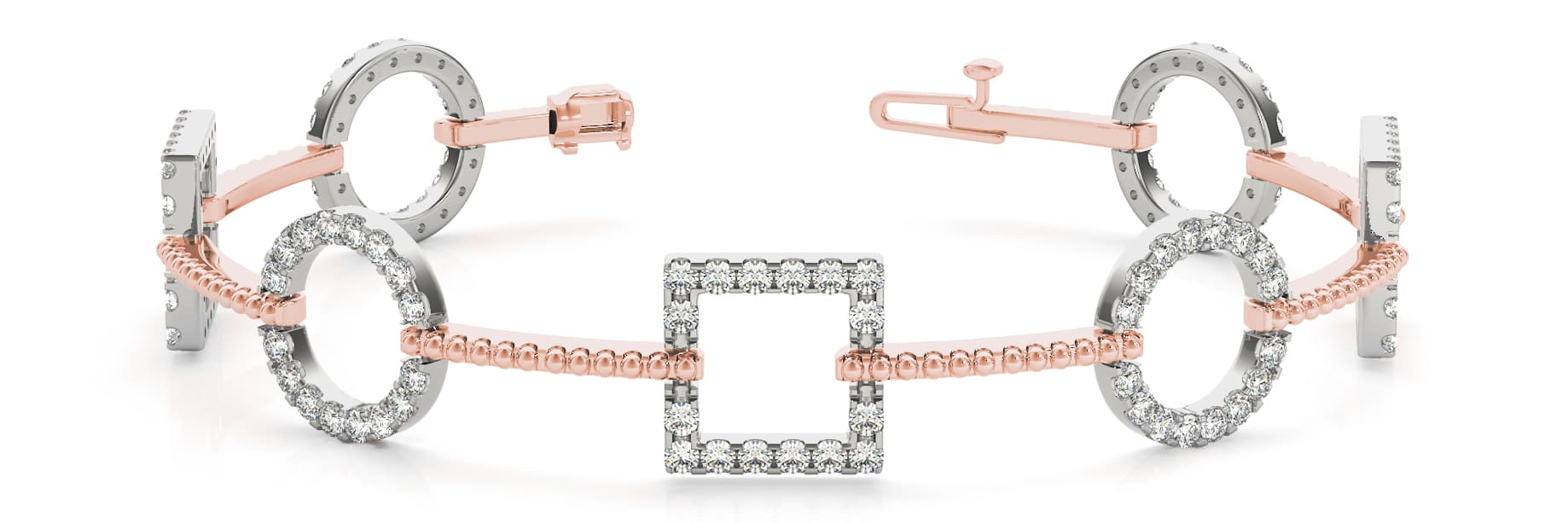 Bracelet (1 1/8 ct. tw.), Front view in rose gold