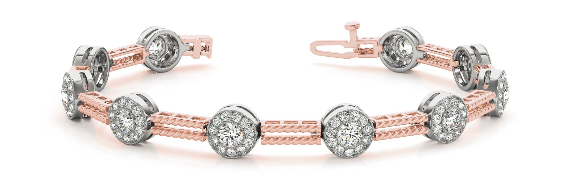 Bracelet (1.9 ct. tw.), Front view in rose gold
