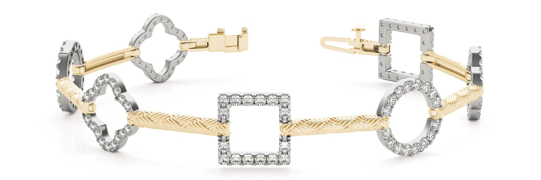 Bracelet (1.18 ct. tw.), Front view in yellow gold