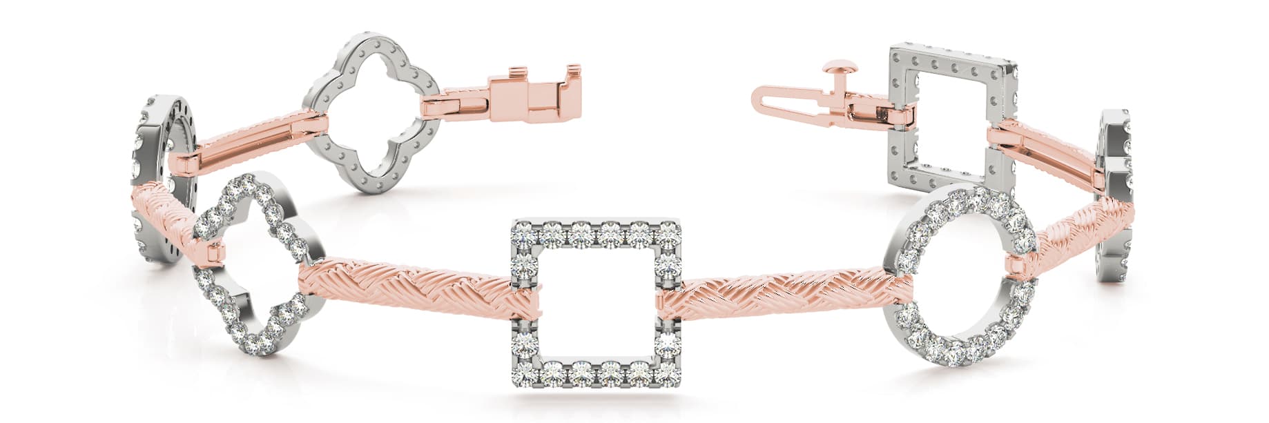 Bracelet (1.18 ct. tw.), Front view in rose gold